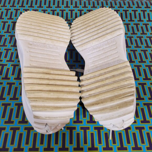 CONVERSE Platform White Canvas Sneaker Size 8.5 - Picture 10 of 12